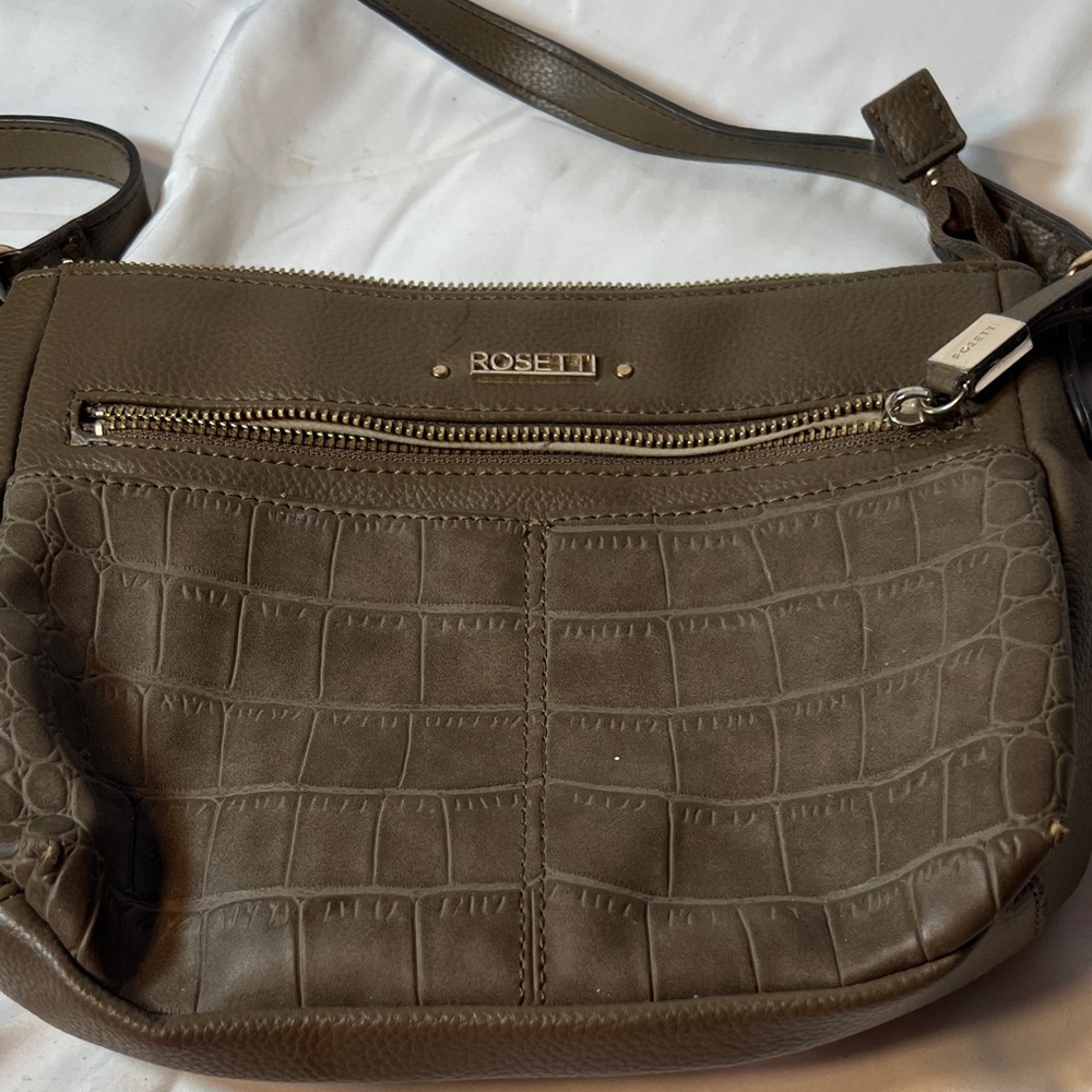 Rosetti Olive Textured Crossbody Bag